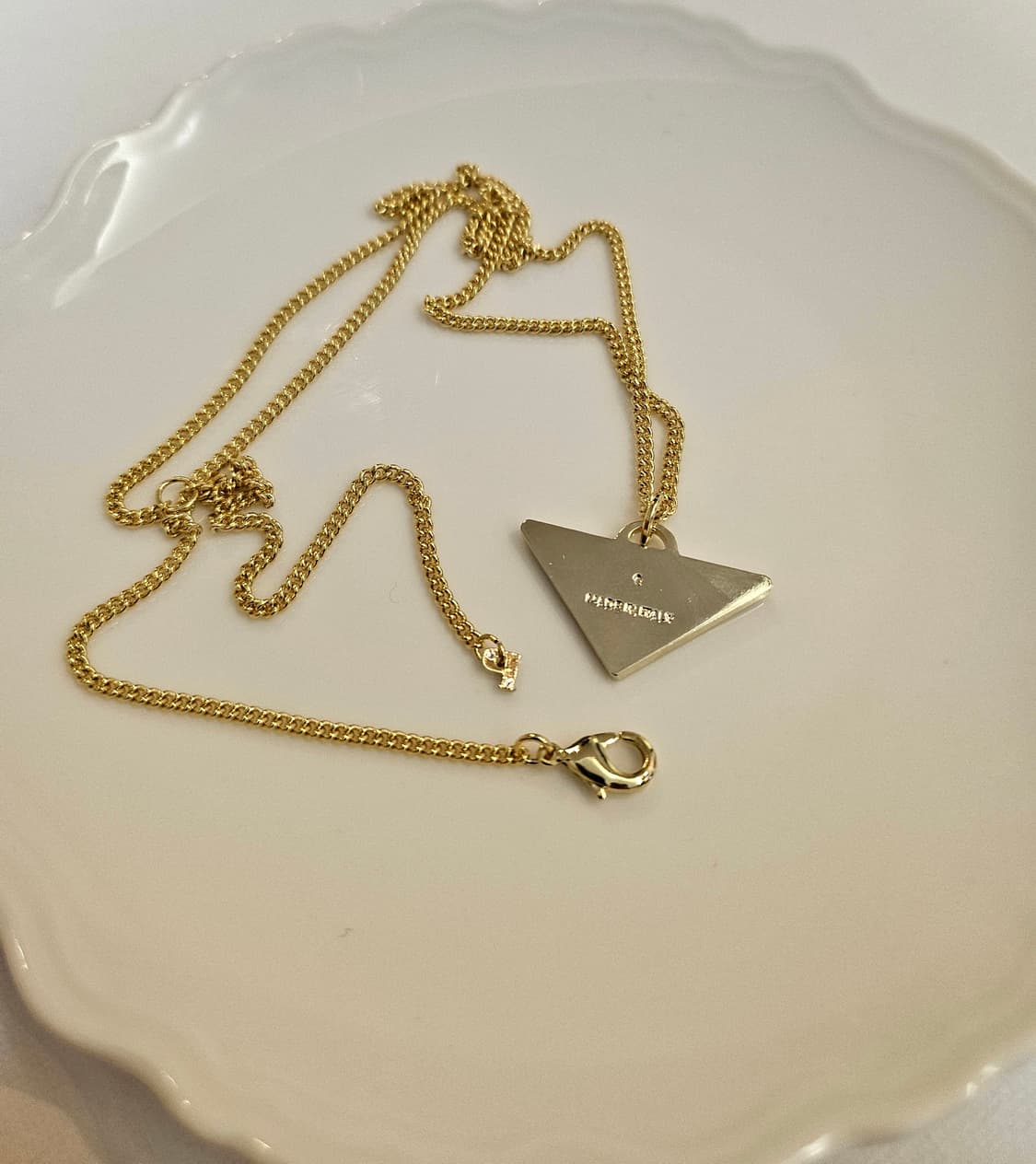 프라다 업사이클링 체인 목걸이 금장 상품이미지4