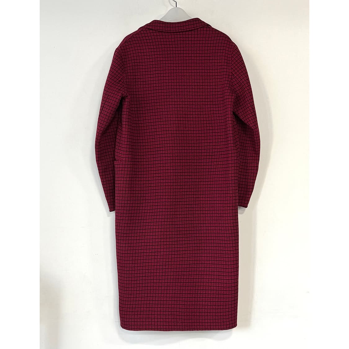 산드로 체크 울 싱글 코트 상품이미지6