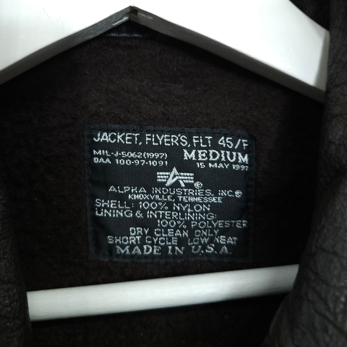 90s 알파인더스트리 CWU 45P 플라이트 자켓 M 상품이미지7