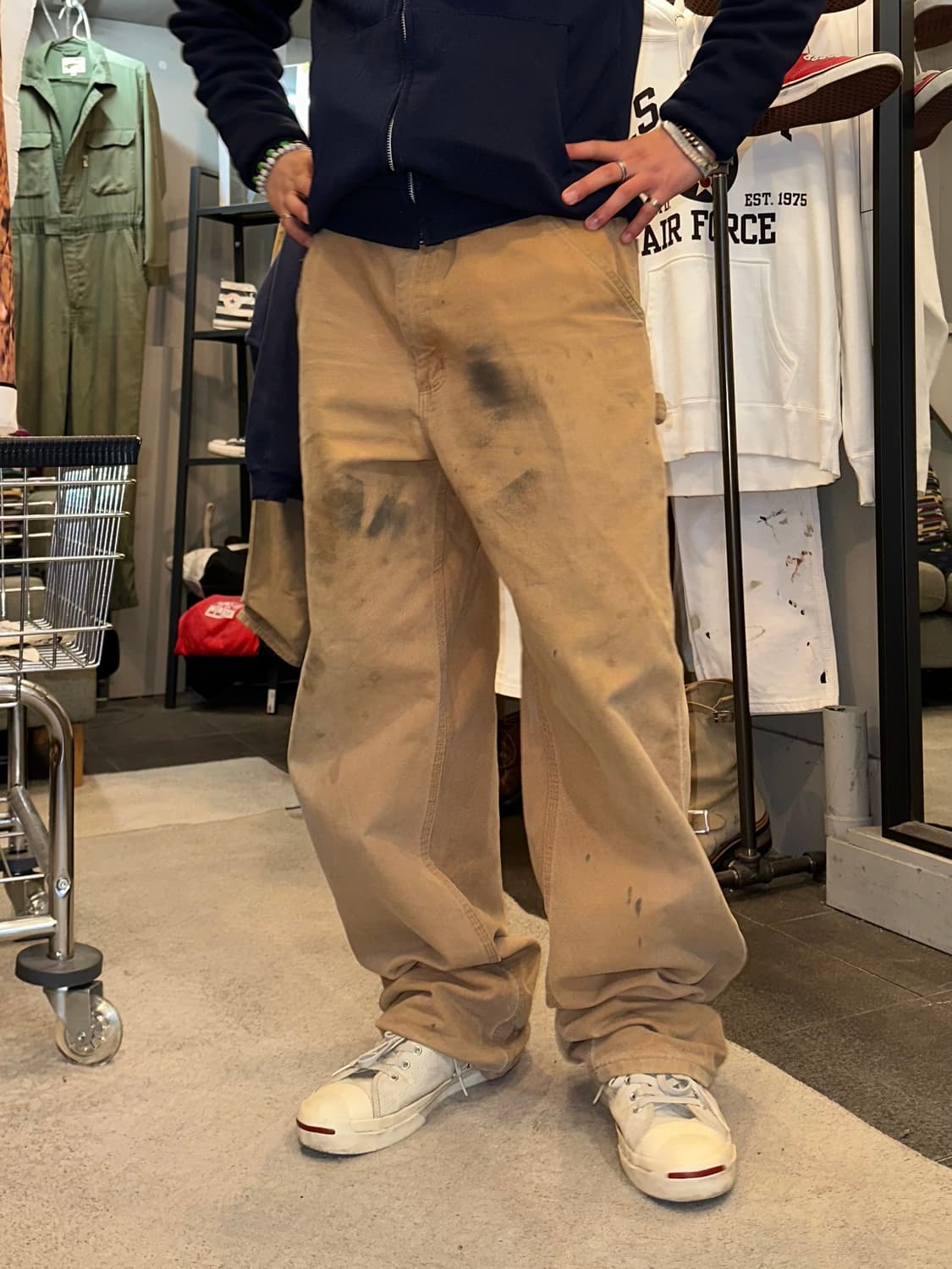 00’s Carhartt distressed single work PT 상품이미지3