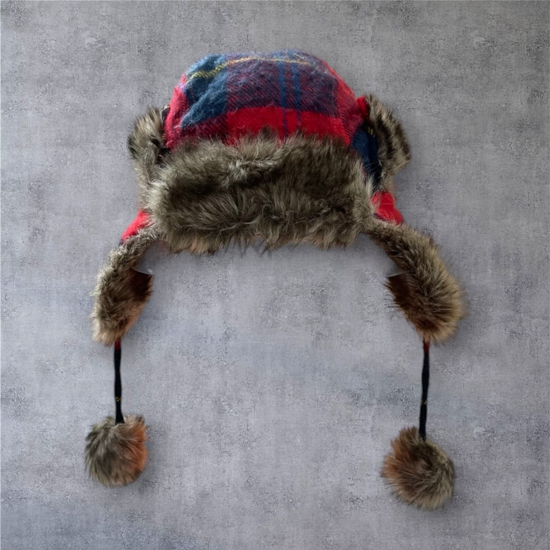 아베크롬비 Abercrombie 레드 체크 트루퍼햇 상품이미지1