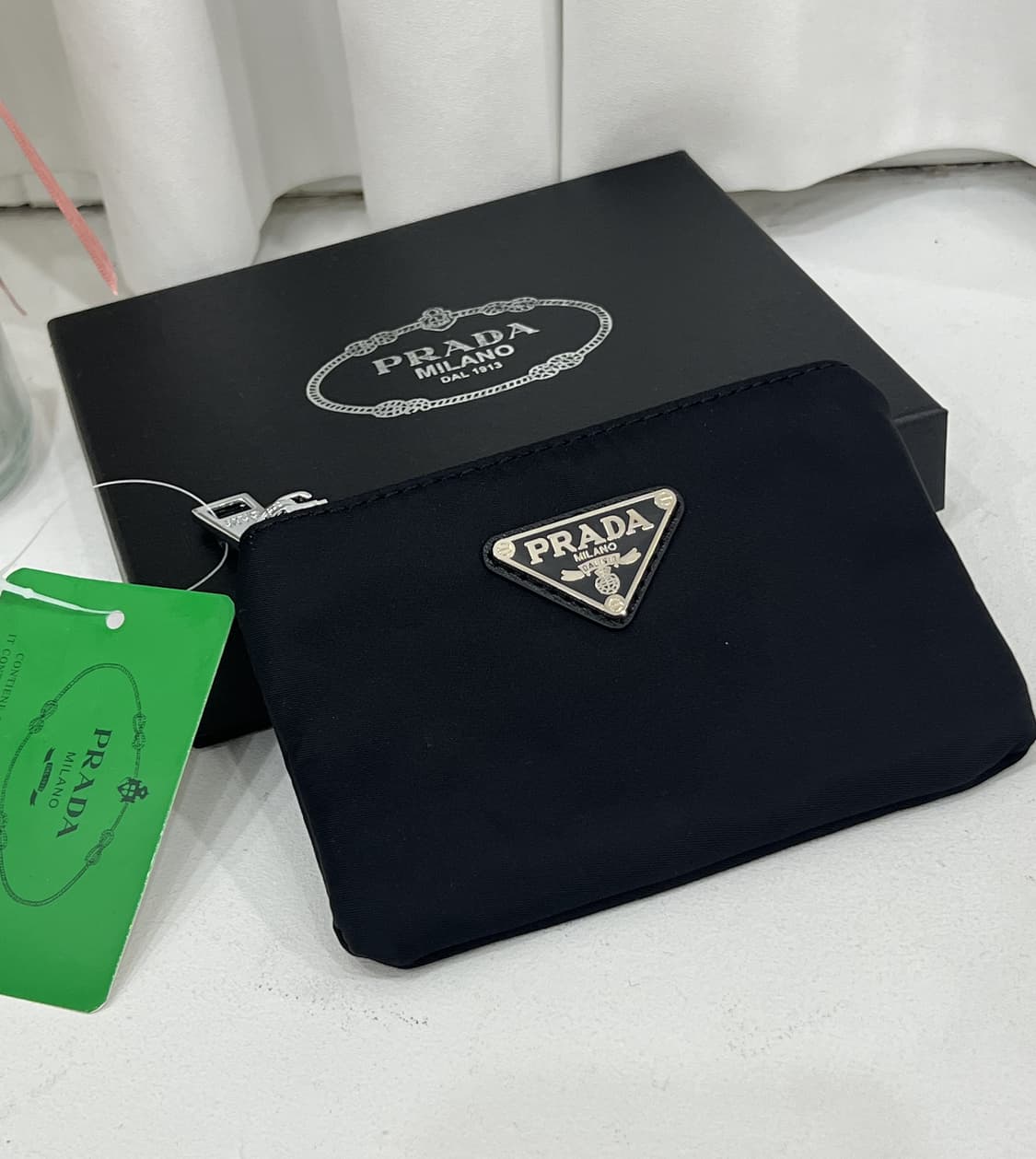 프라다 노벨티 나일론 미니 파우치 카드지갑 키링 상품이미지2