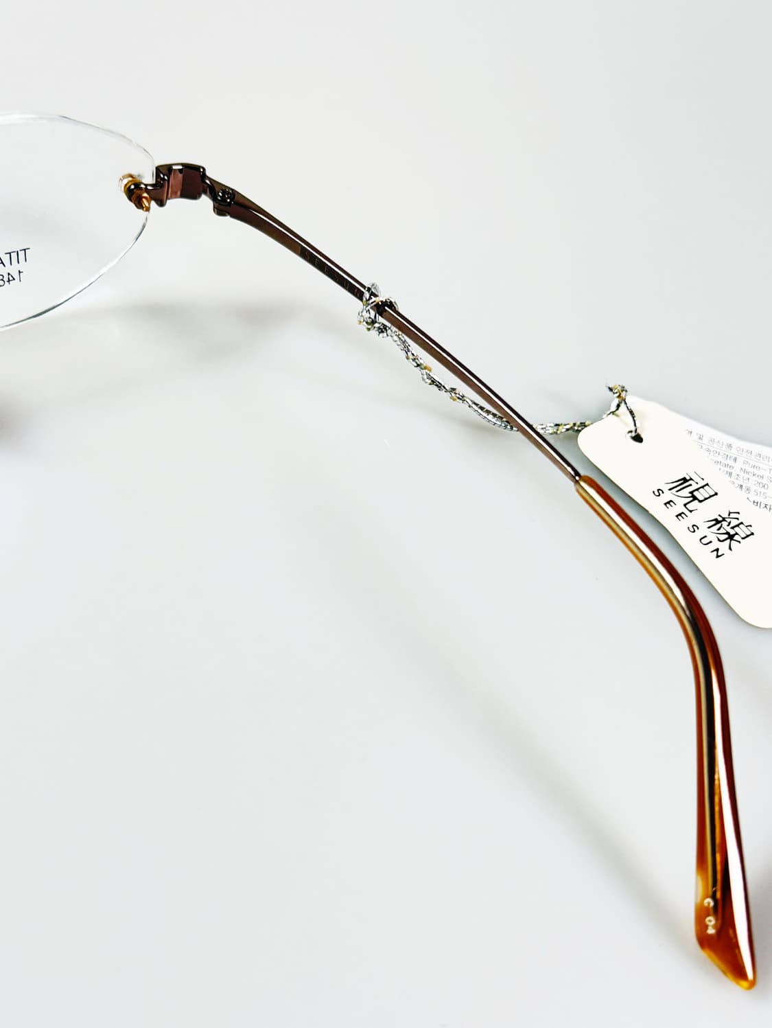 SEESUN 티타늄 오벌 무테 프레임 빈티지 안경 상품이미지6