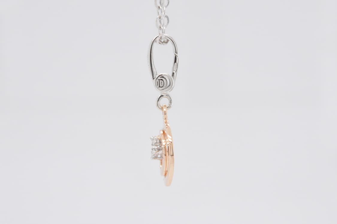 다미아니 소피아로렌 18K 화이트골드 핑크골드 천연 다이아 목걸이 펜던트 상품이미지4