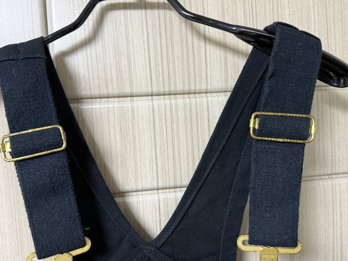 칼하트 덕 빕 남성 오버롤 멜빵 바지 36x32 블랙 상품이미지2