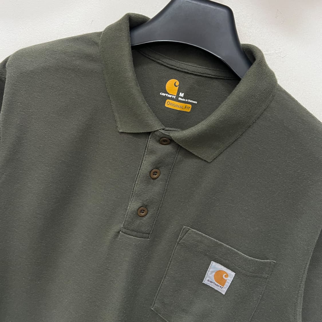 칼하트 K570 오리지날핏 모스 포켓 카라 반팔티 M 상품이미지3