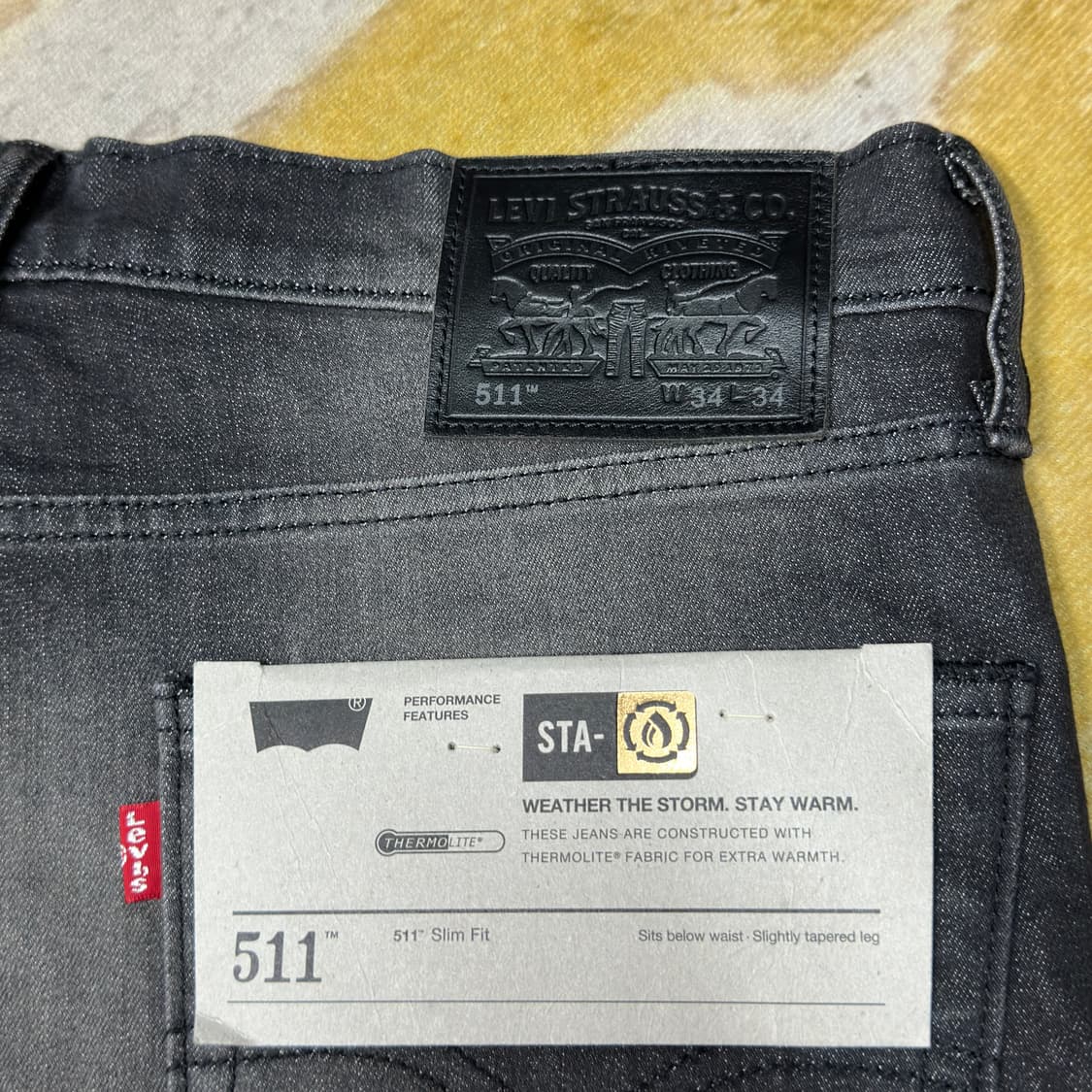 리바이스 511 블랙 데님청바지 34 상품이미지5