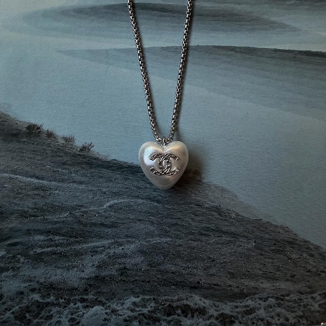 샤넬 밀키 하트 업사이클링 목걸이 빈티지 샤넬 목걸이 상품이미지2