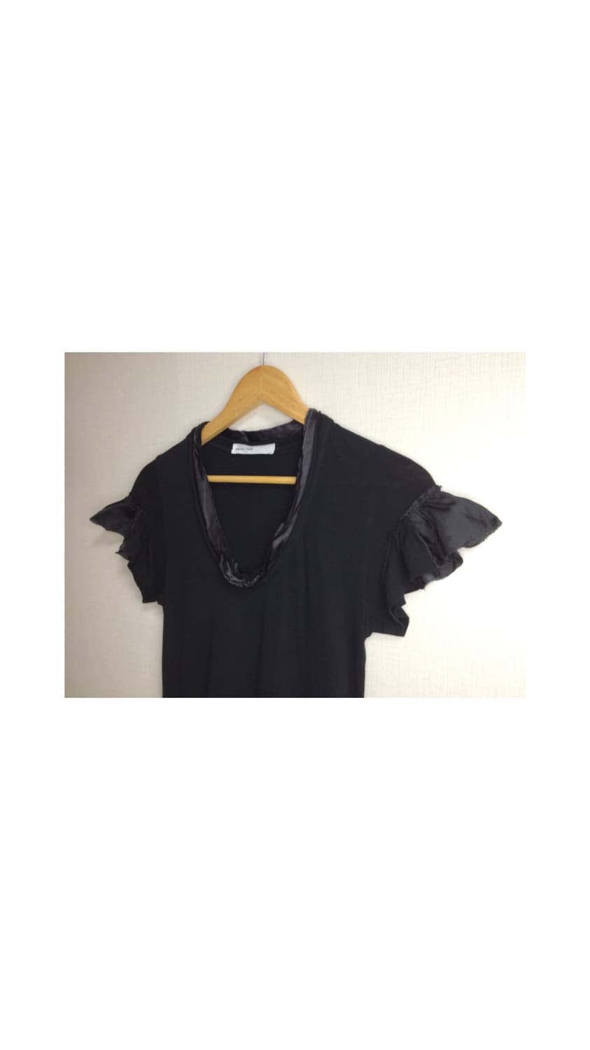 Sacai luck 사카이럭 컷 프릴 블랙 반팔 원피스 상품이미지3