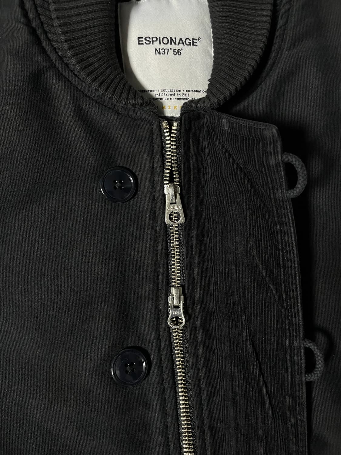 ESPIONAGE Lance 1st Deck Jacket Black M 상품이미지3