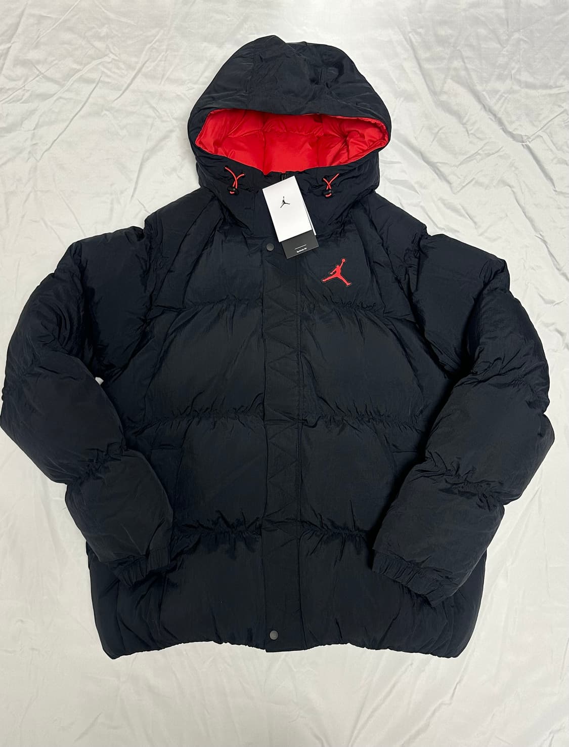 (L) 조던 에센셜 패딩 자켓 레드 블랙 새제품 상품이미지1