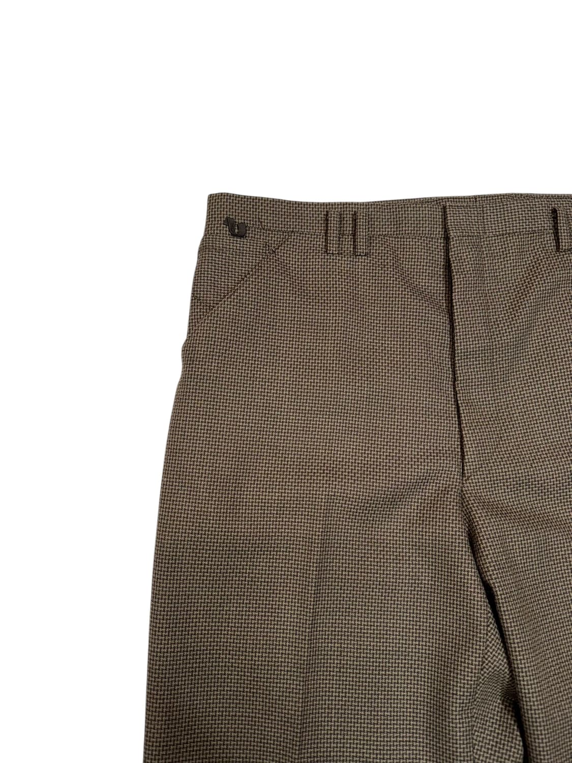 일본 빈티지 브라운 하운드투스 7부 체크 팬츠 (38)  상품이미지3