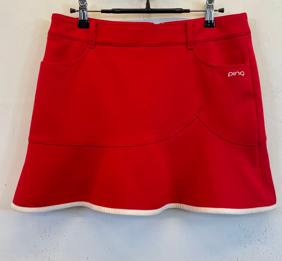 PING 핑 골프스커트70 골프치마70 골프웨어:) 레드스커트 빨간치마 상품이미지1