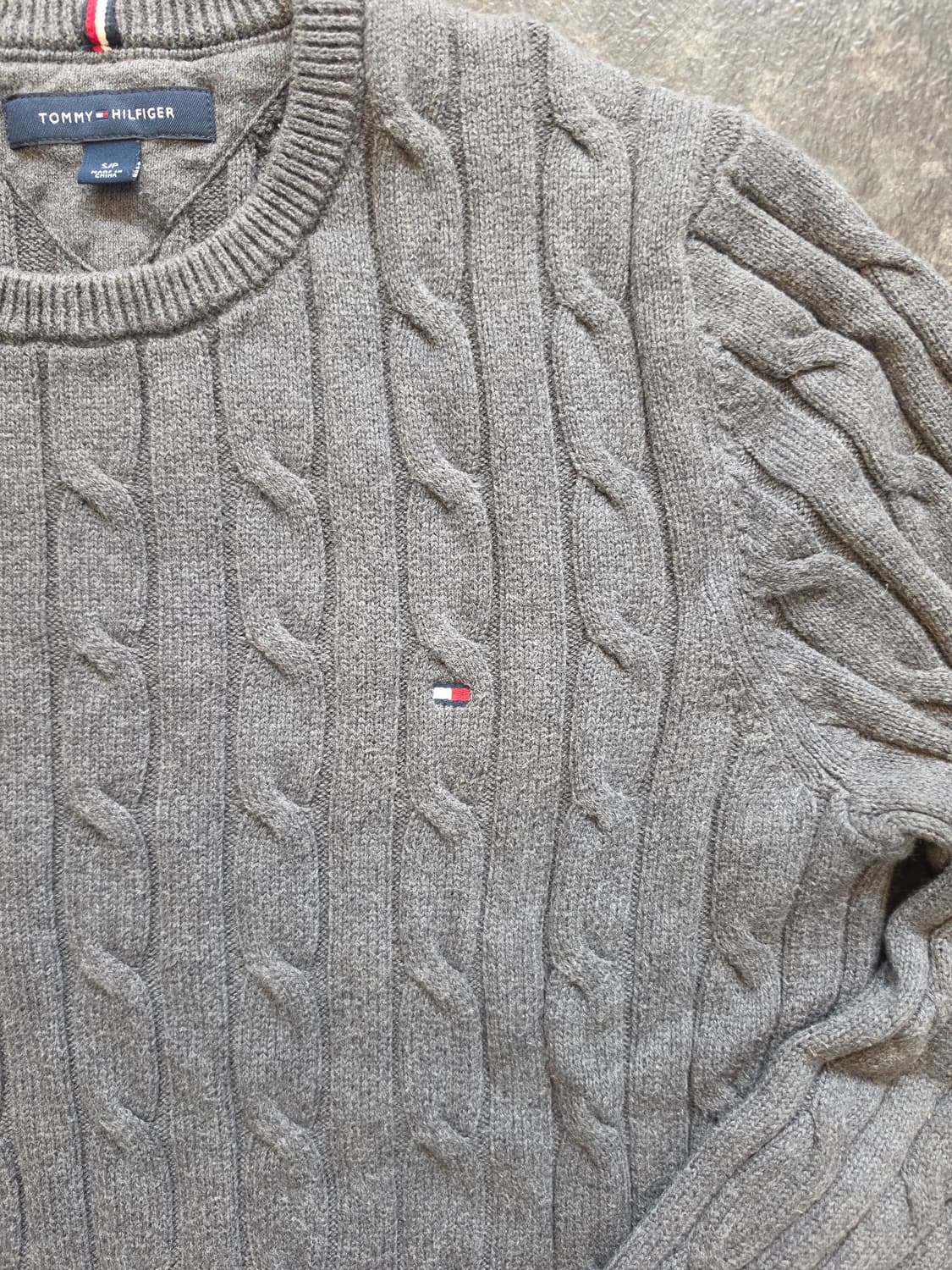 #타미힐피거 #남여공용 크루넥 케이블 니트 스웨터 - S 상품이미지2