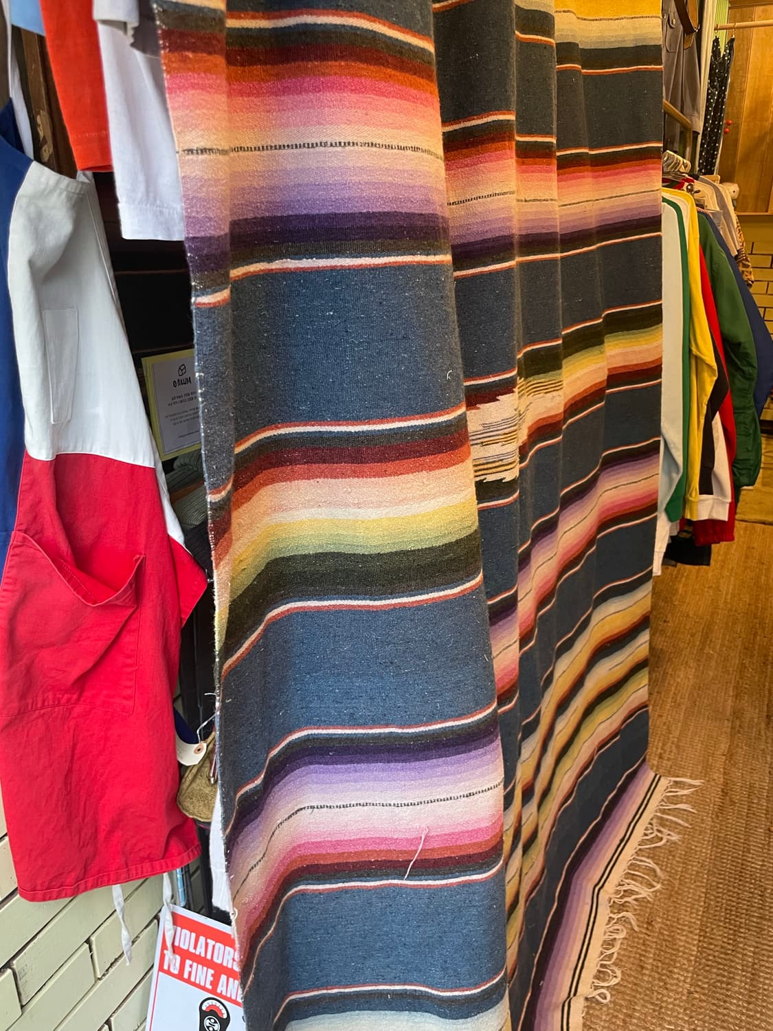 Vintage Mexican Serape Blanket / 멕시칸 사라페 상품이미지6