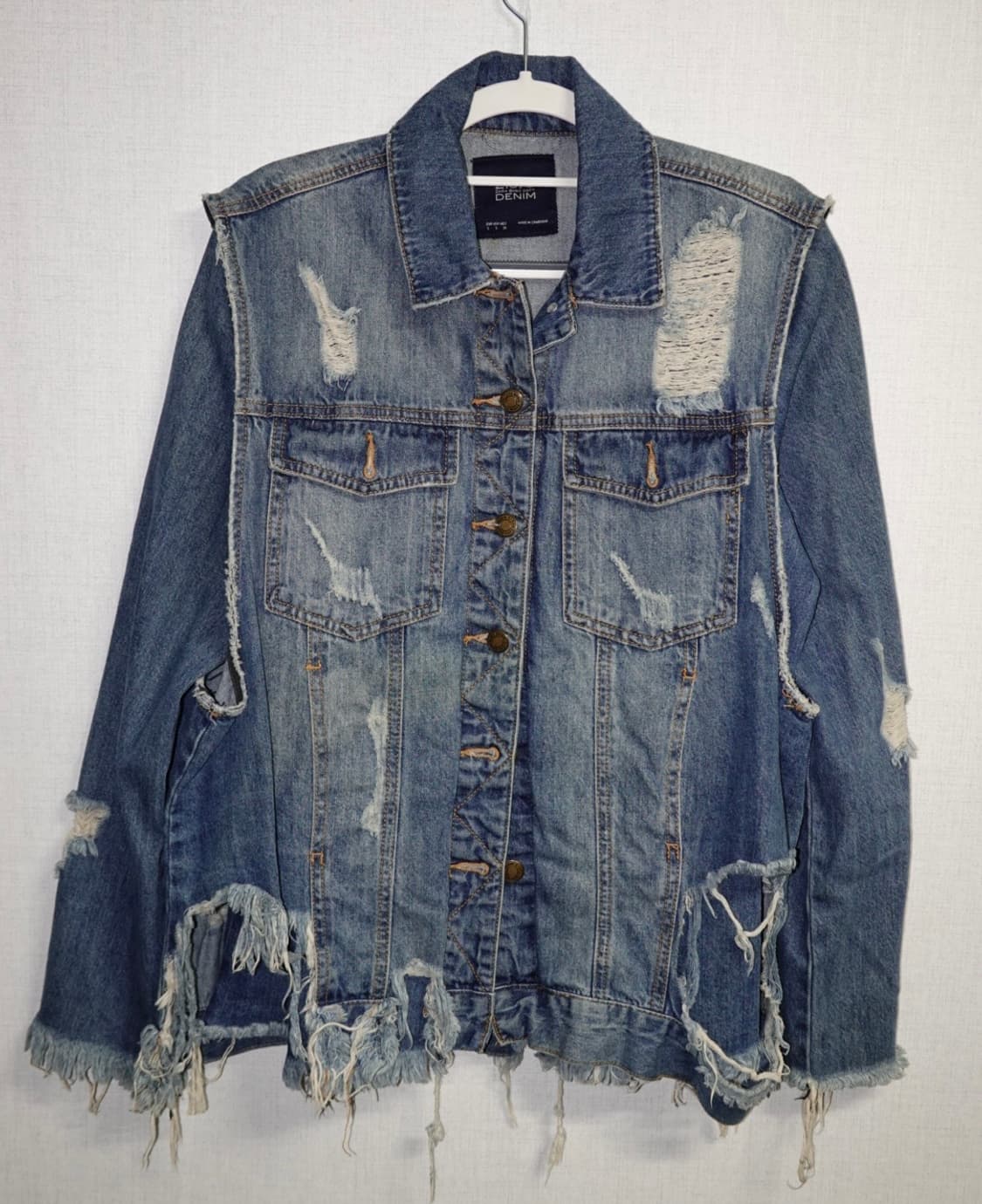데미지 디테일 커스텀 데님 자켓 상품이미지1