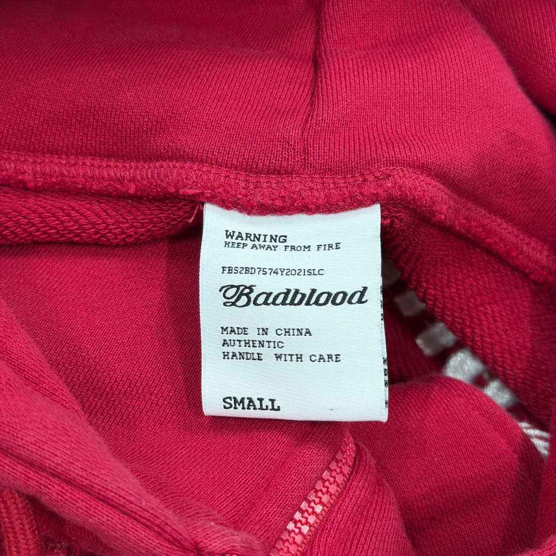 배드블러드 롤러 팰리스 크롭 후드집업 스트링 바지 셋업 세트 레드 S 상품이미지7