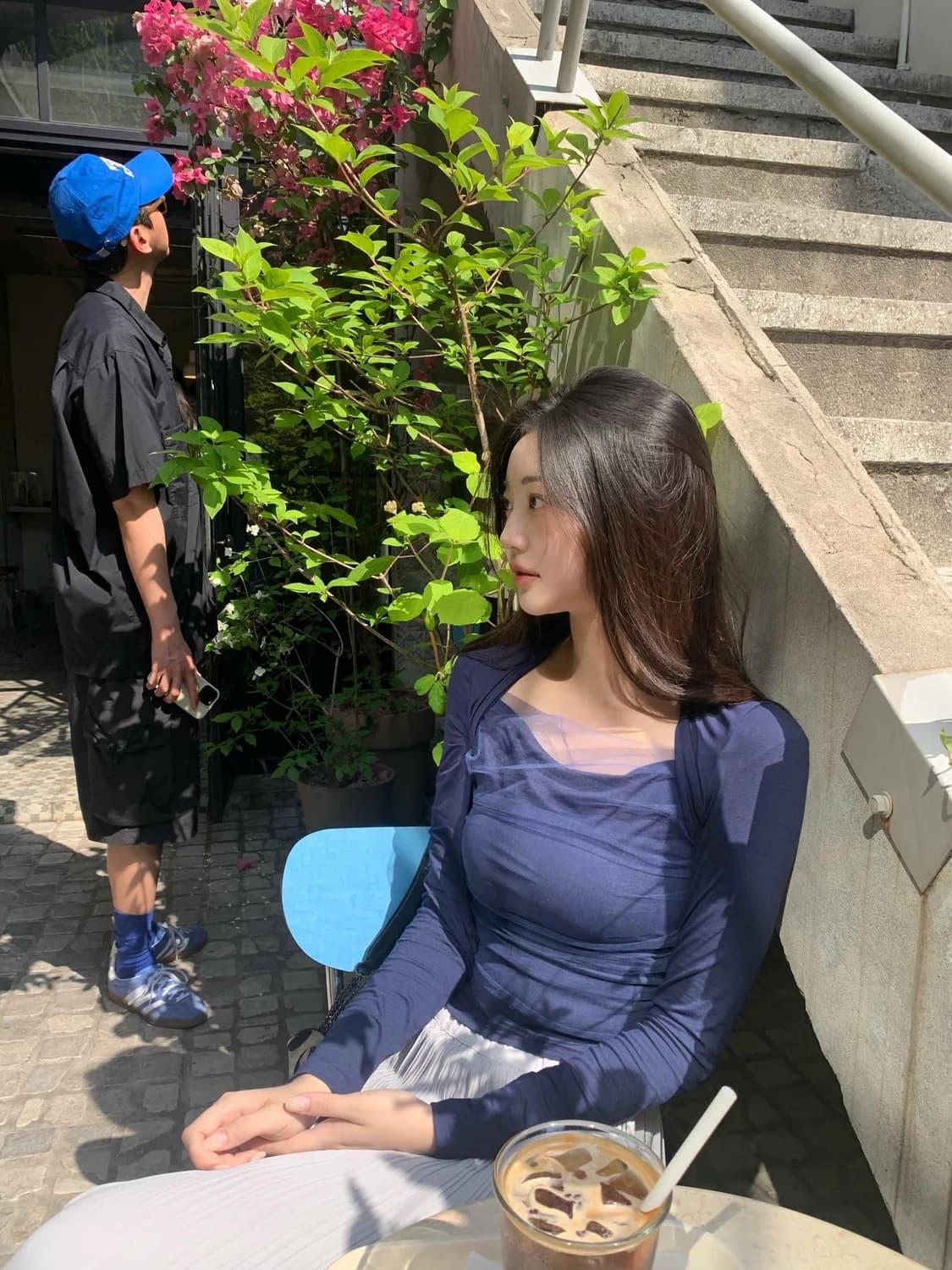 제니오 안느 볼레로 롱슬리브 navy  상품이미지4