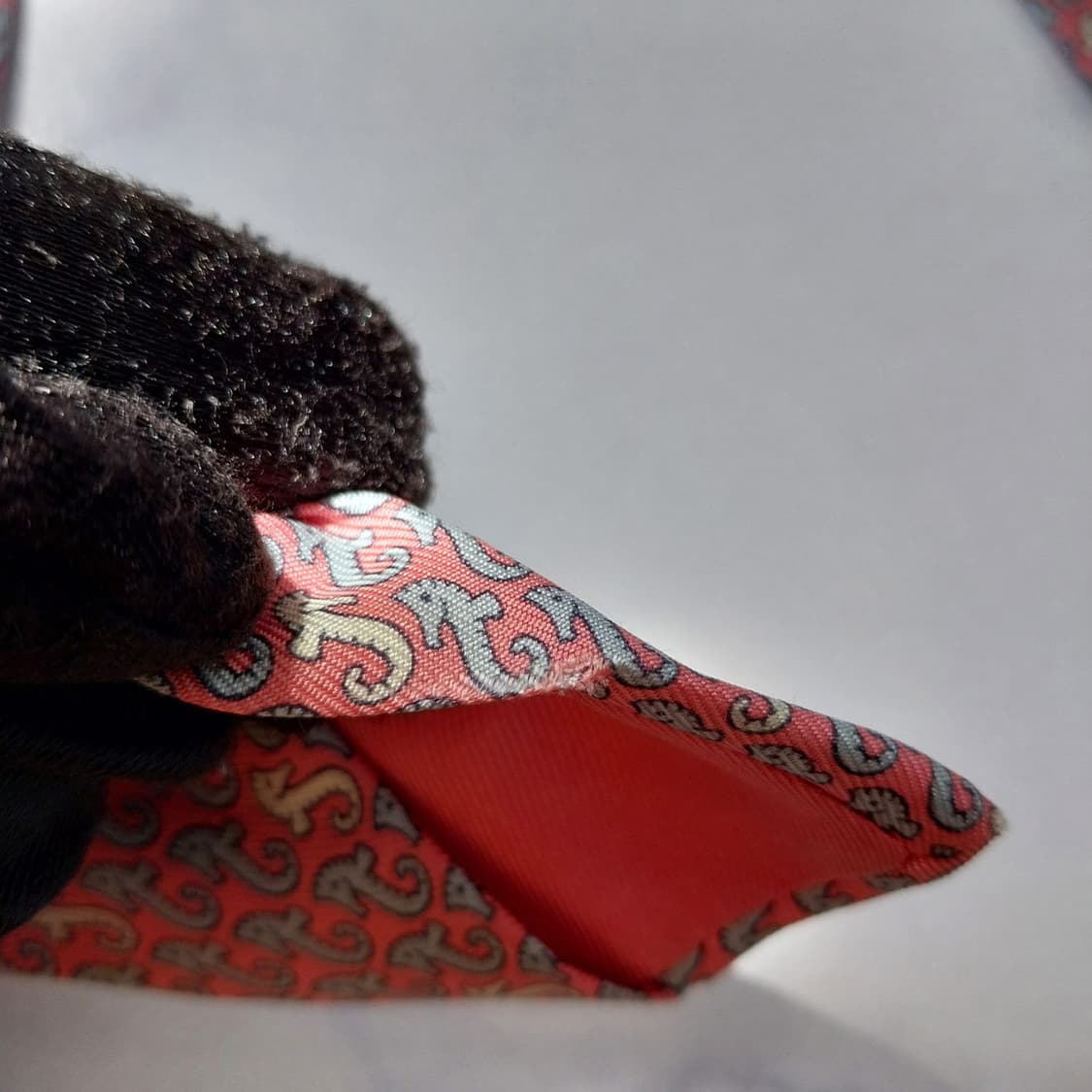 에르메스 실크 핑크 해마 모티브 넥타이 8.9cm B등급 K2497 상품이미지7