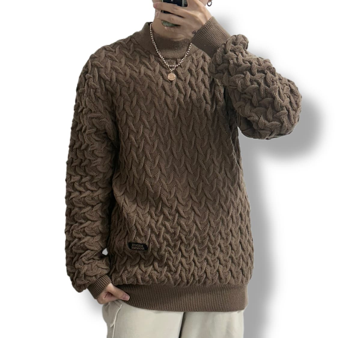 레드옥스 빈티지 케이블 니트 상품이미지2