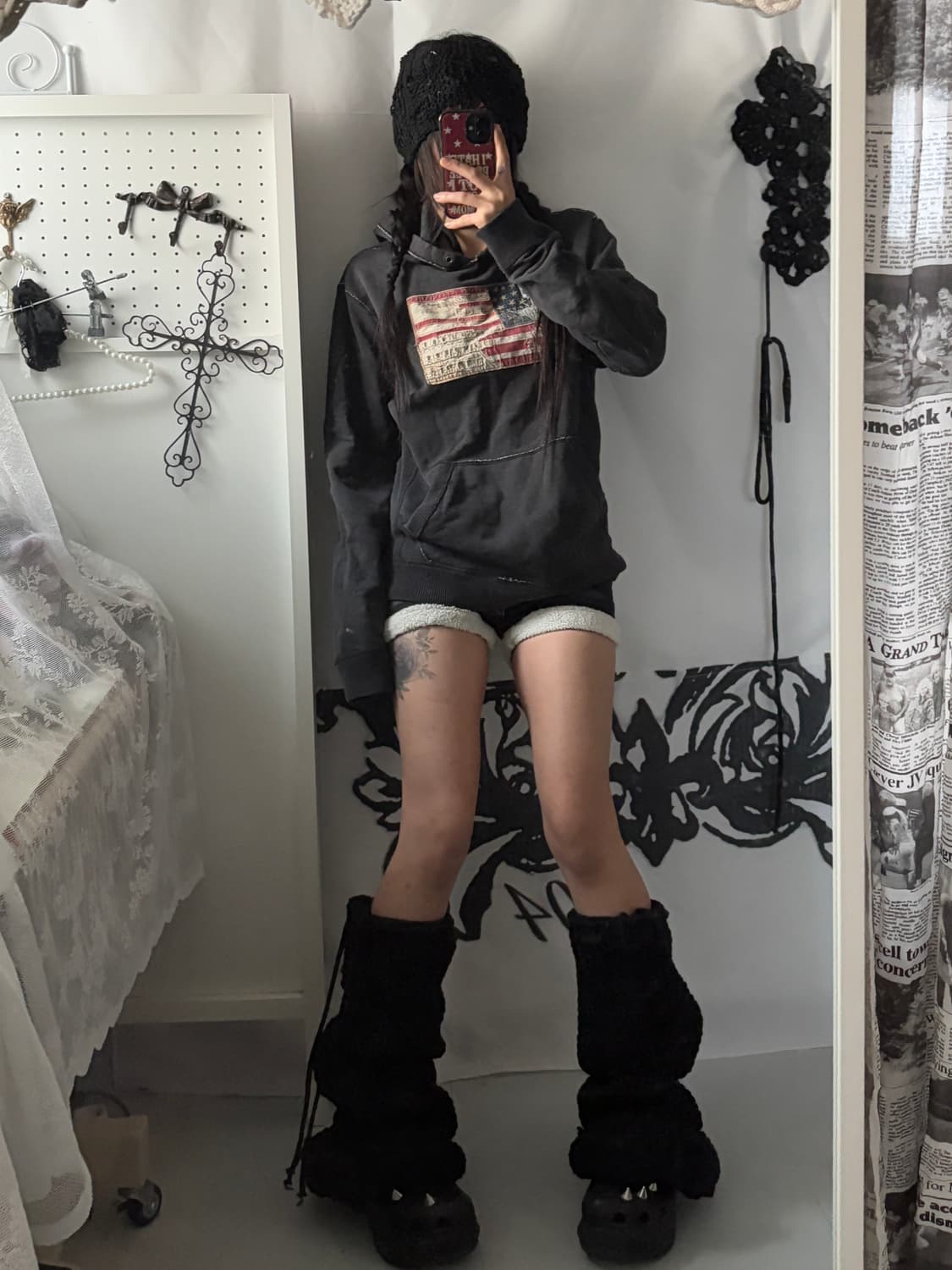 • Charcoal Polo Jeans American Flag hood 상품이미지3