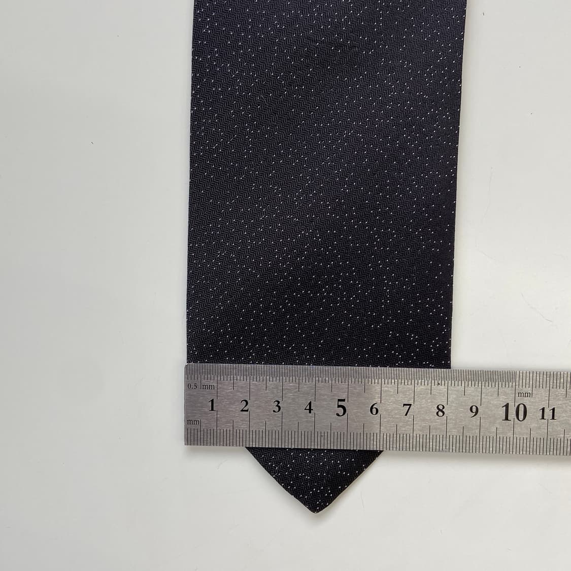 ANNIVERSAIRE 정품 블랙 실크 넥타이 8.2cm 상품이미지8