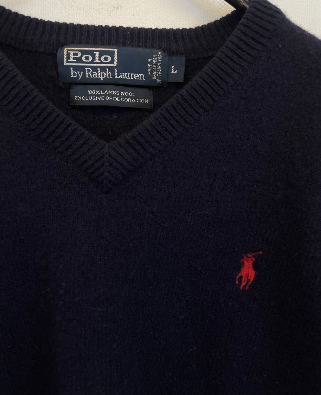 정품 폴로랄프로렌 램스울100% 니트 L:) 상품이미지2