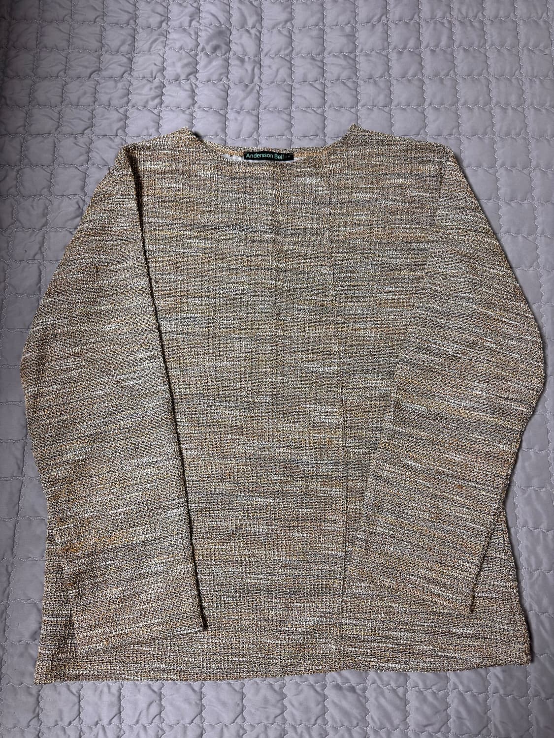 앤더슨벨 썸머 부클 보트 넥 풀오버 M 상품이미지4