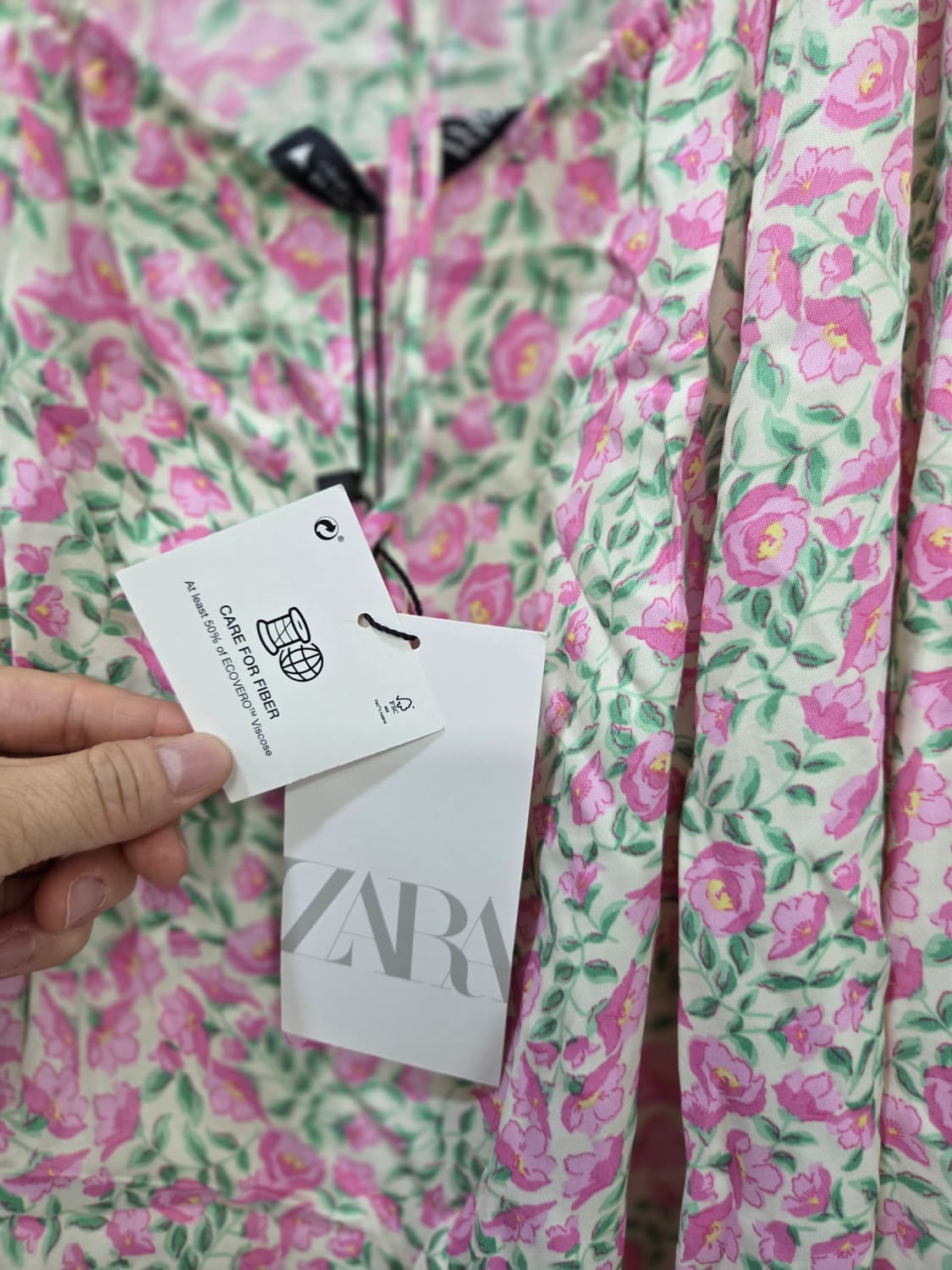 새) ZARA 자라 뷔스티에 로즈 비스코스레이온 상품이미지5