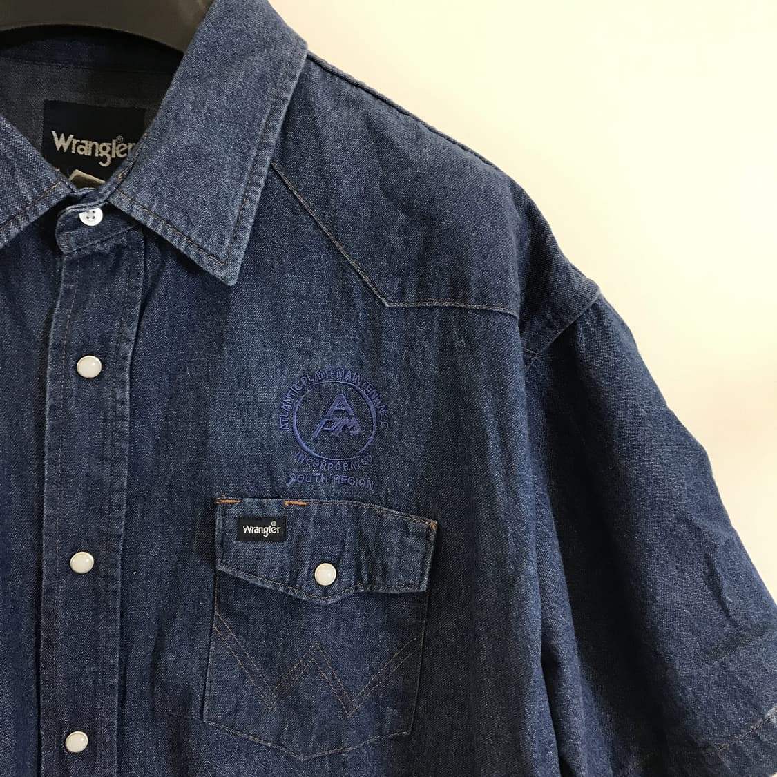 랭글러 Wrangler 컷오픈 반팔데님셔츠 [3XL] 상품이미지2