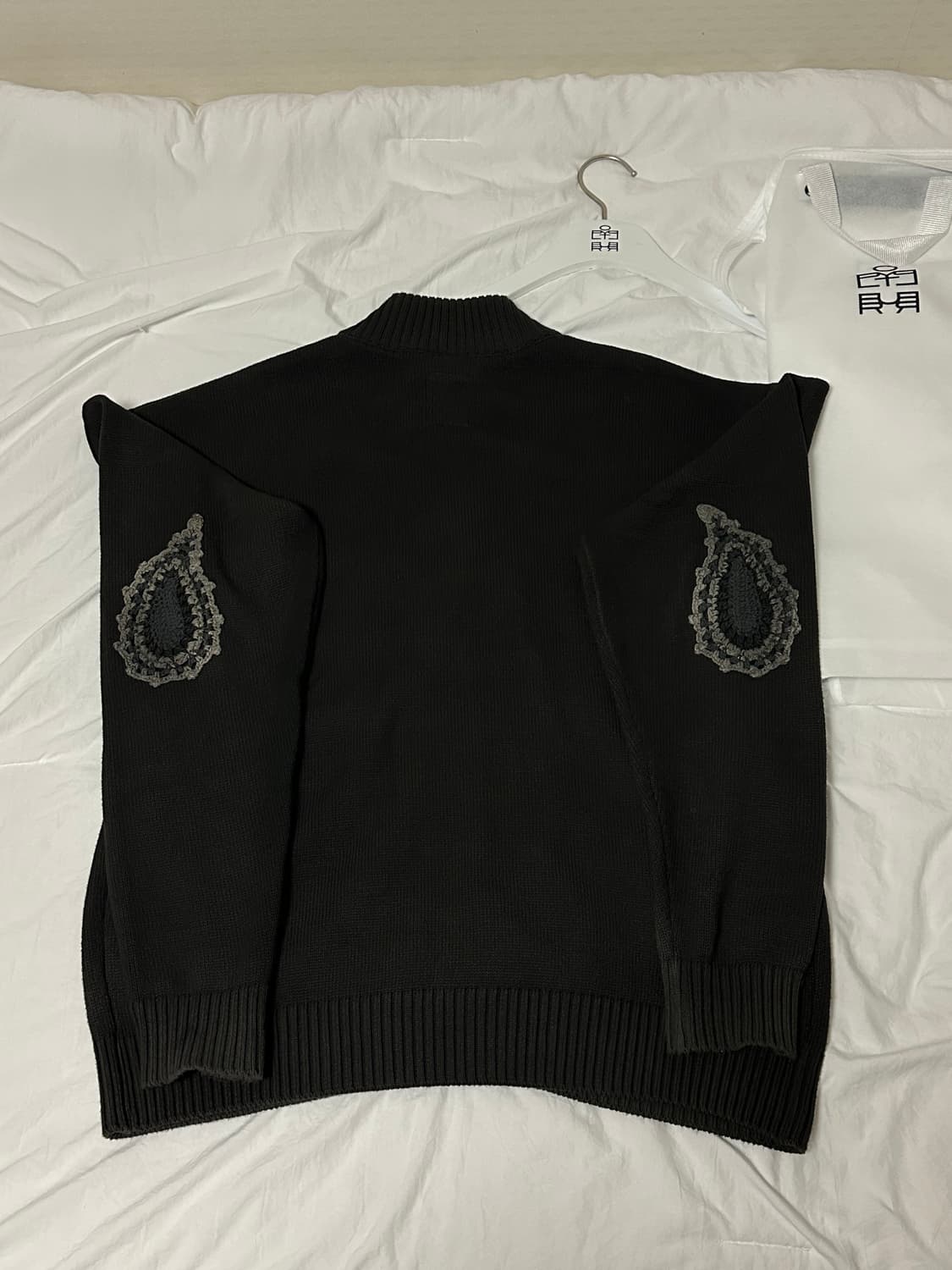 [3]폴리테루 트랙 니트 집업 차콜 상품이미지2