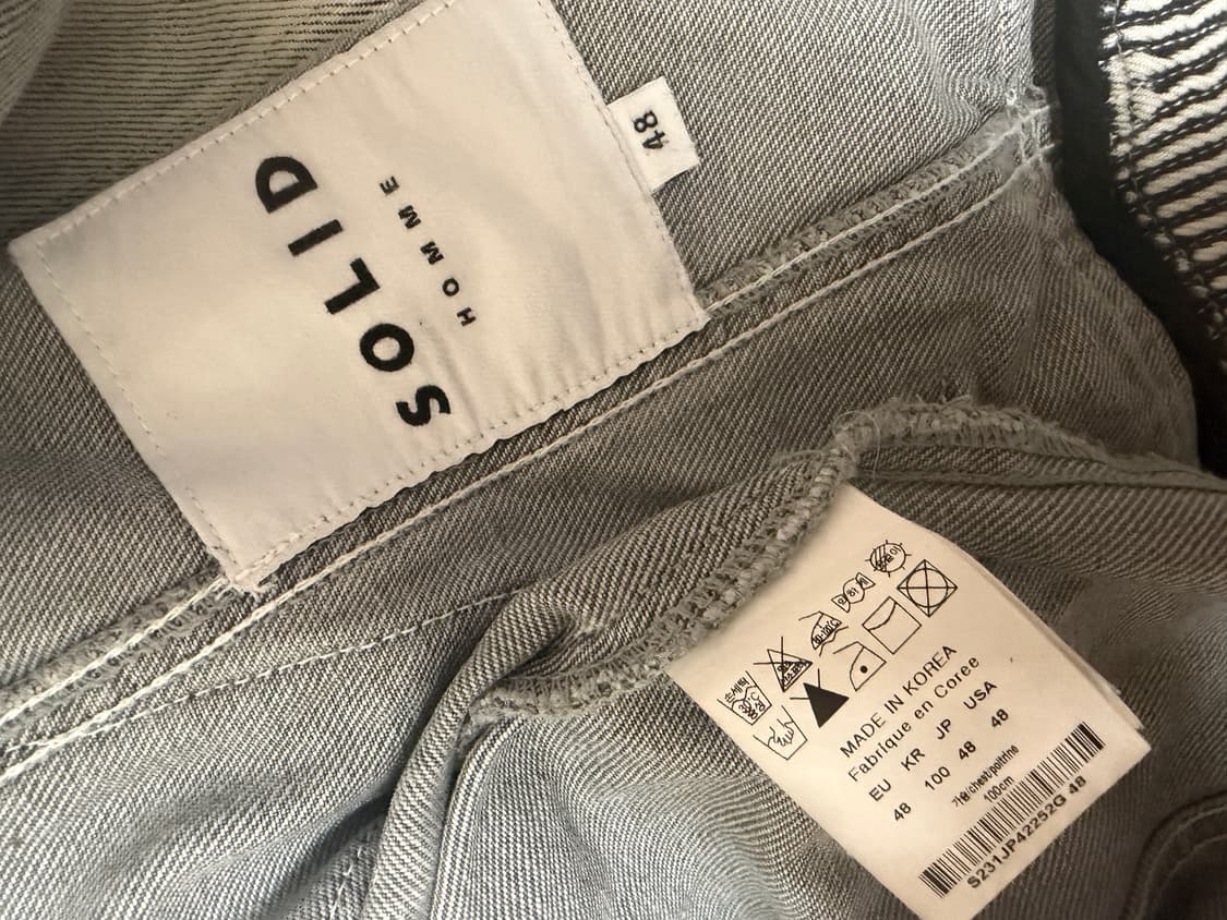 솔리드옴므 23ss 그레이 데님 봄버 자켓 48 상품이미지4