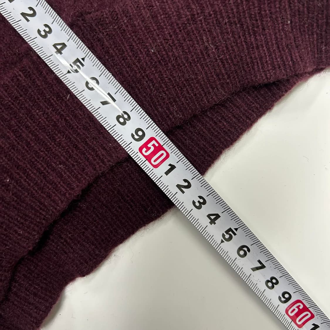 폴로 랄프로렌 버건디 램스울 100% 브이넥 걸즈 니트(M) 상품이미지7