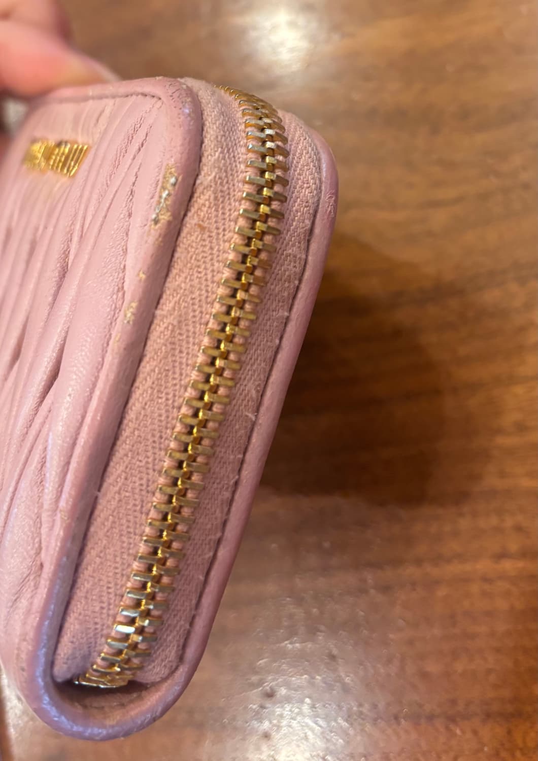 미우미우 마테라쎄 반지갑 핑크 (정품) 상품이미지2