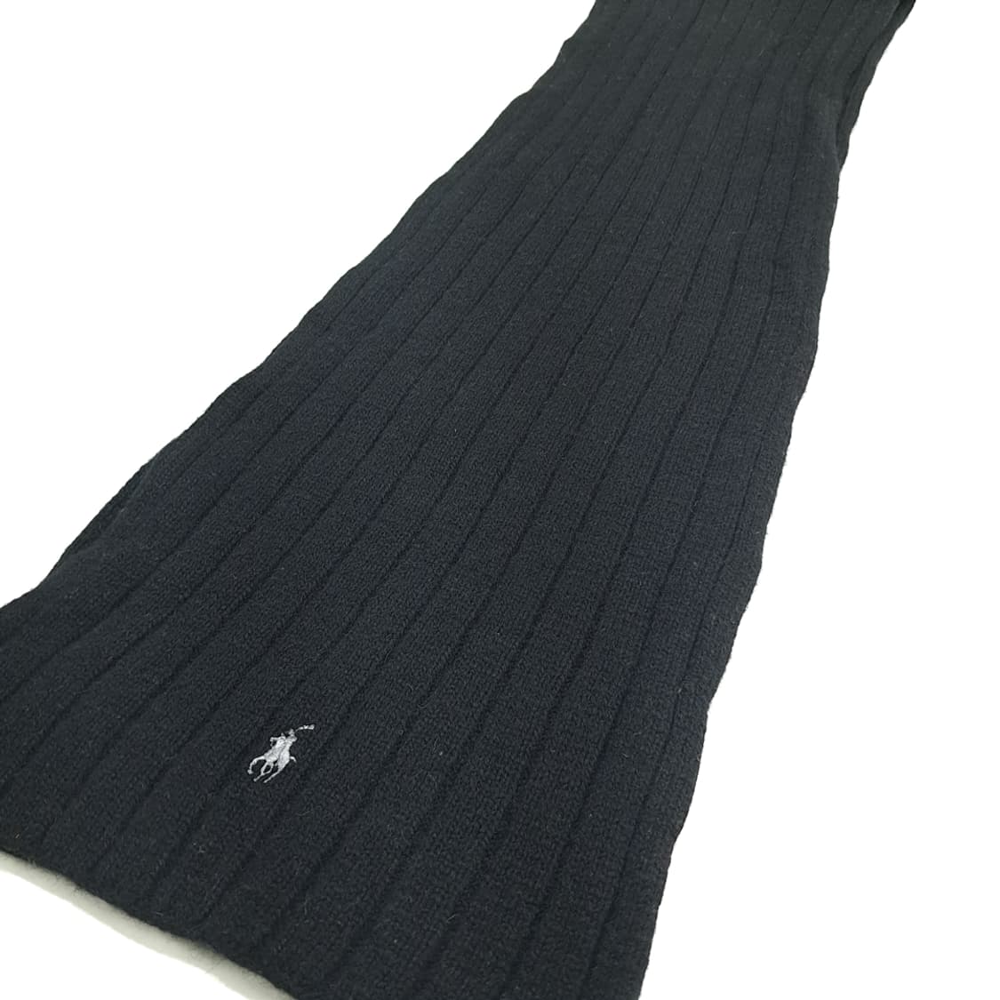 MX118 폴로 랄프로렌 블랙 빅리브드 램스울 니트 목도리 머플러 상품이미지6