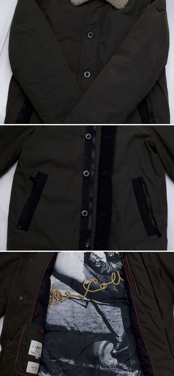 헨리코튼 스핏파이어 양털카라 구스다운 패딩 봄버 (95-100) 상품이미지6