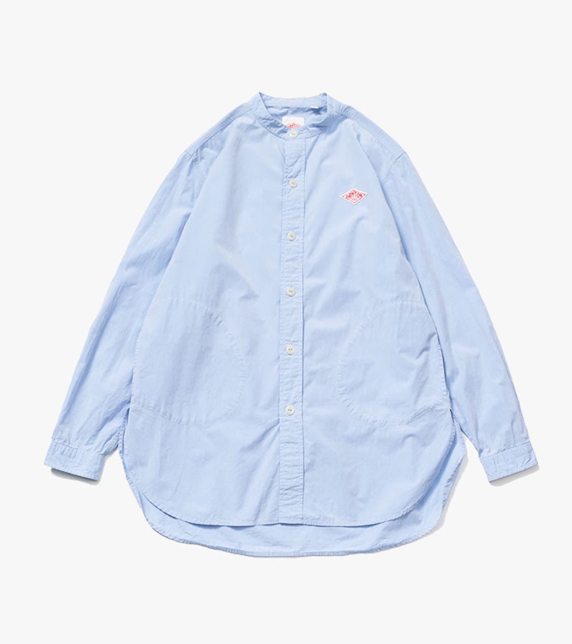 DANTON - POPLIN BAND COLLAR SHIRT 상품이미지1