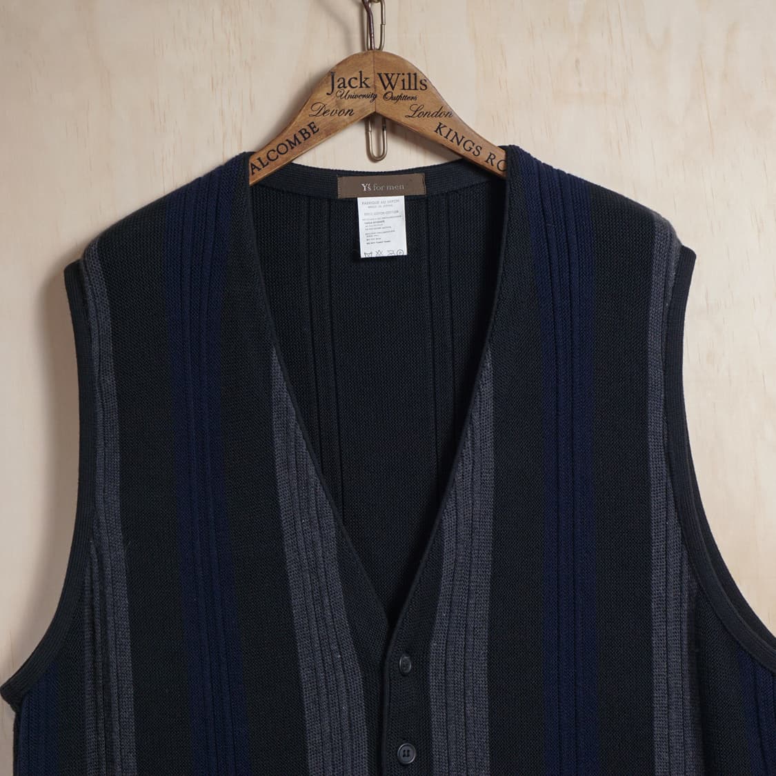 요지야마모토 스트라이프 베스트 상품이미지2