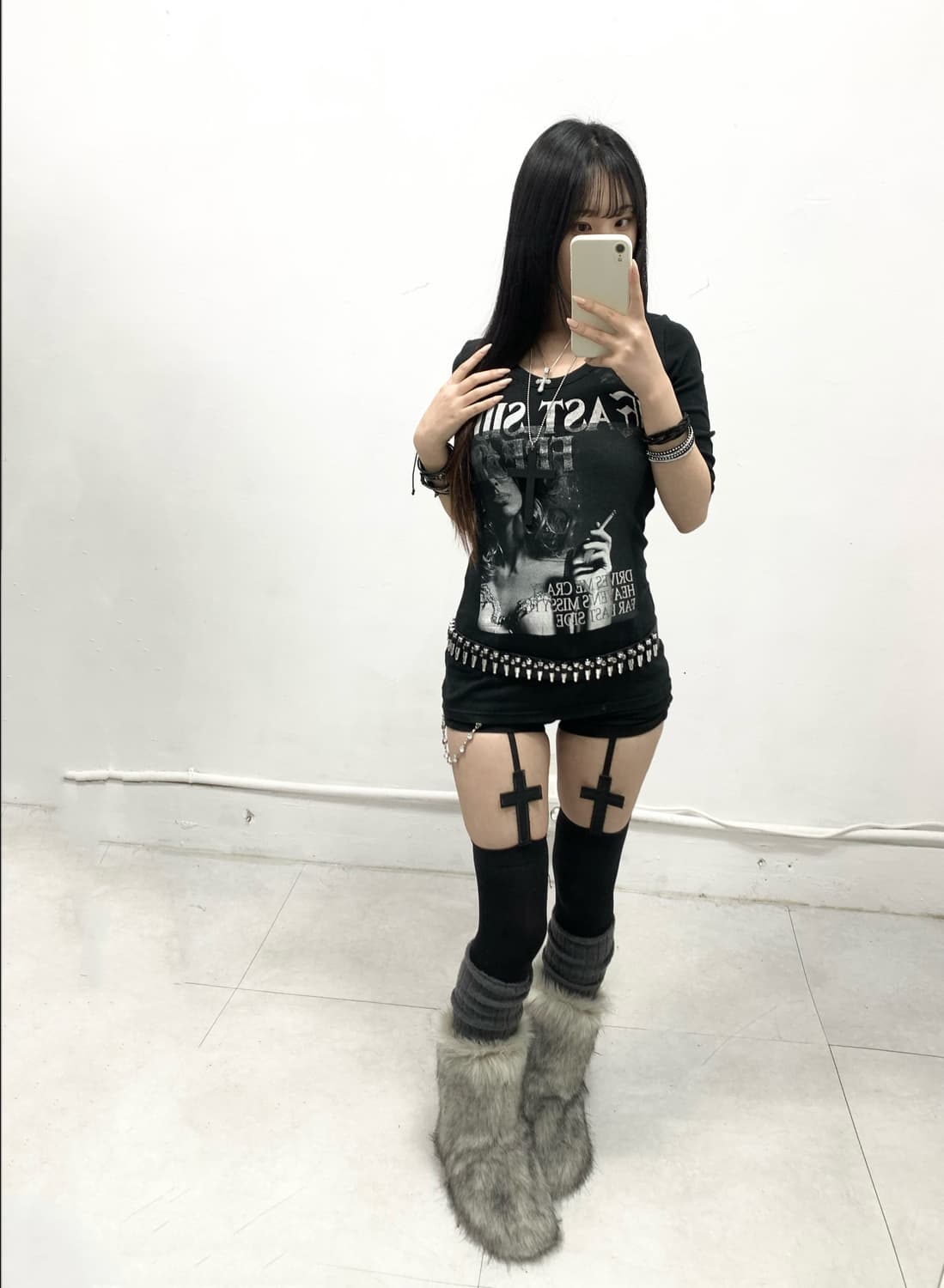 y2k 펑크 7부 롱슬리브 상품이미지2