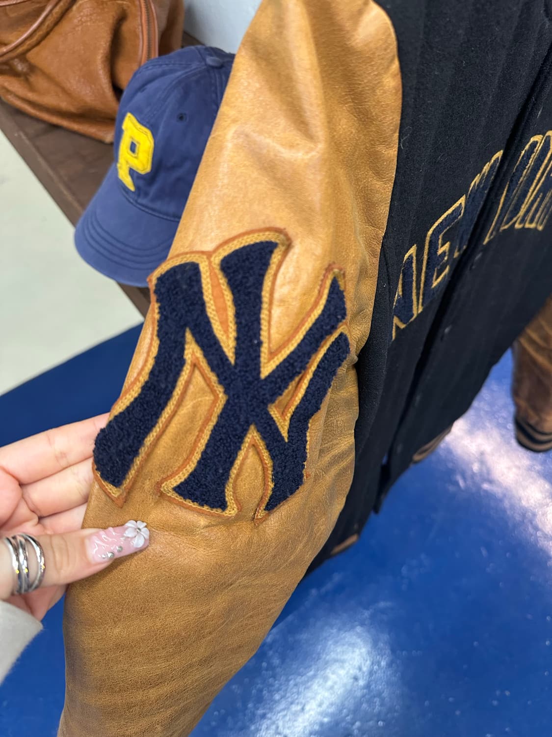 Mlb 엠엘비 소가죽 바시티 자켓 상품이미지5