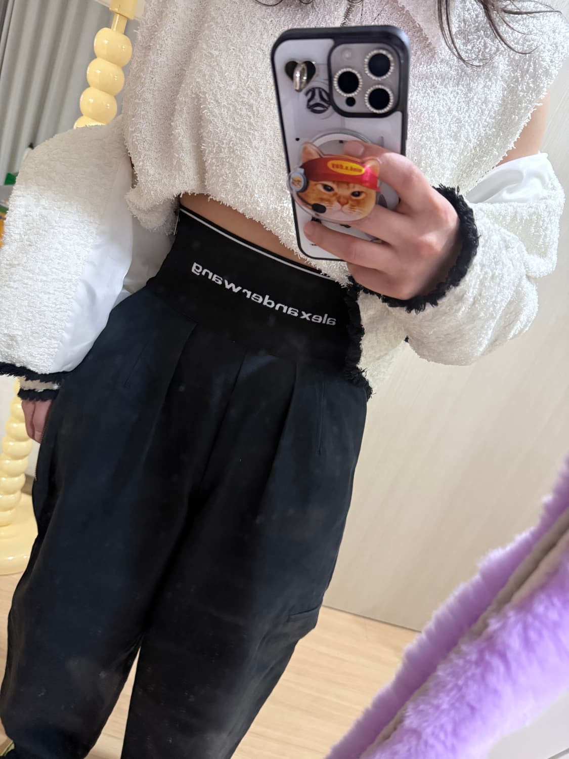 Alexander Wang 로고 밴딩 와이드 팬츠 /착샷 있음 상품이미지6