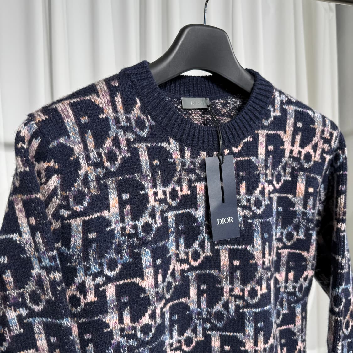[정품] 디올 오블리크 울 자카드 니트 네이비 상품이미지3