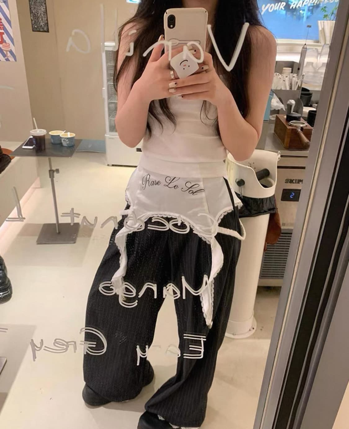 레이스 그레이 스트라이프 슬랙스 상품이미지5