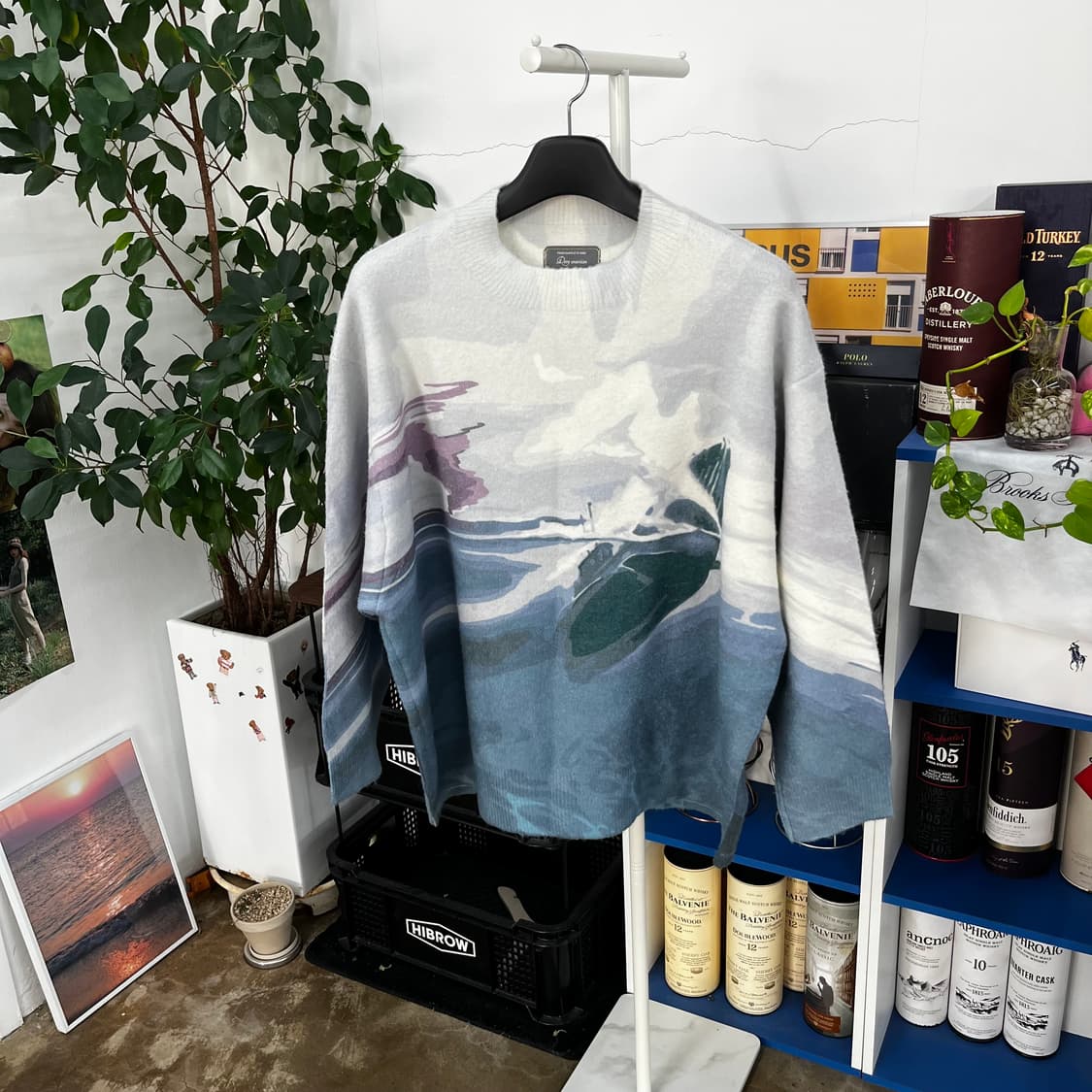 우마미즘 프린트 스웨터 L 상품이미지1