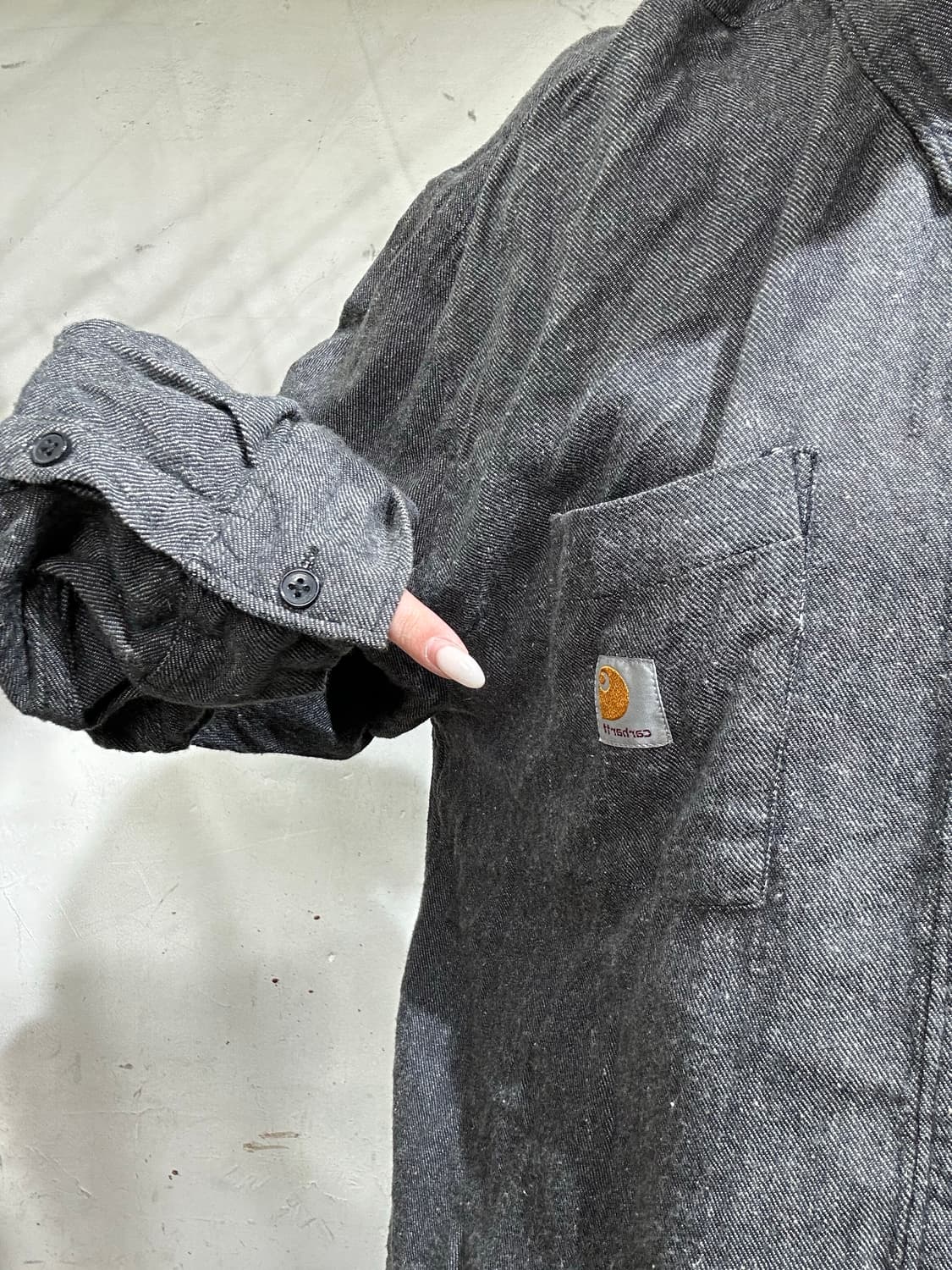 칼하트 코튼 그레이 솔리드 워크 셔츠 XL 상품이미지4