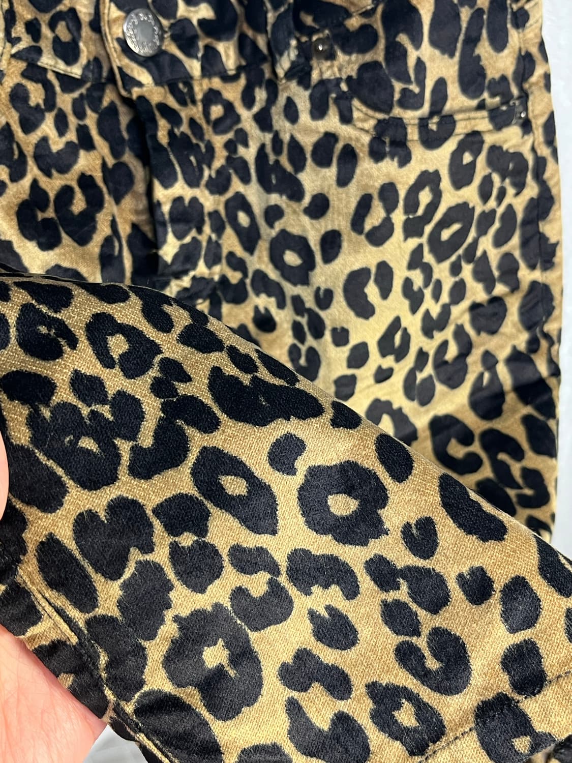 빈티지 숏벨벳 레오파드 미니 스커트 상품이미지10