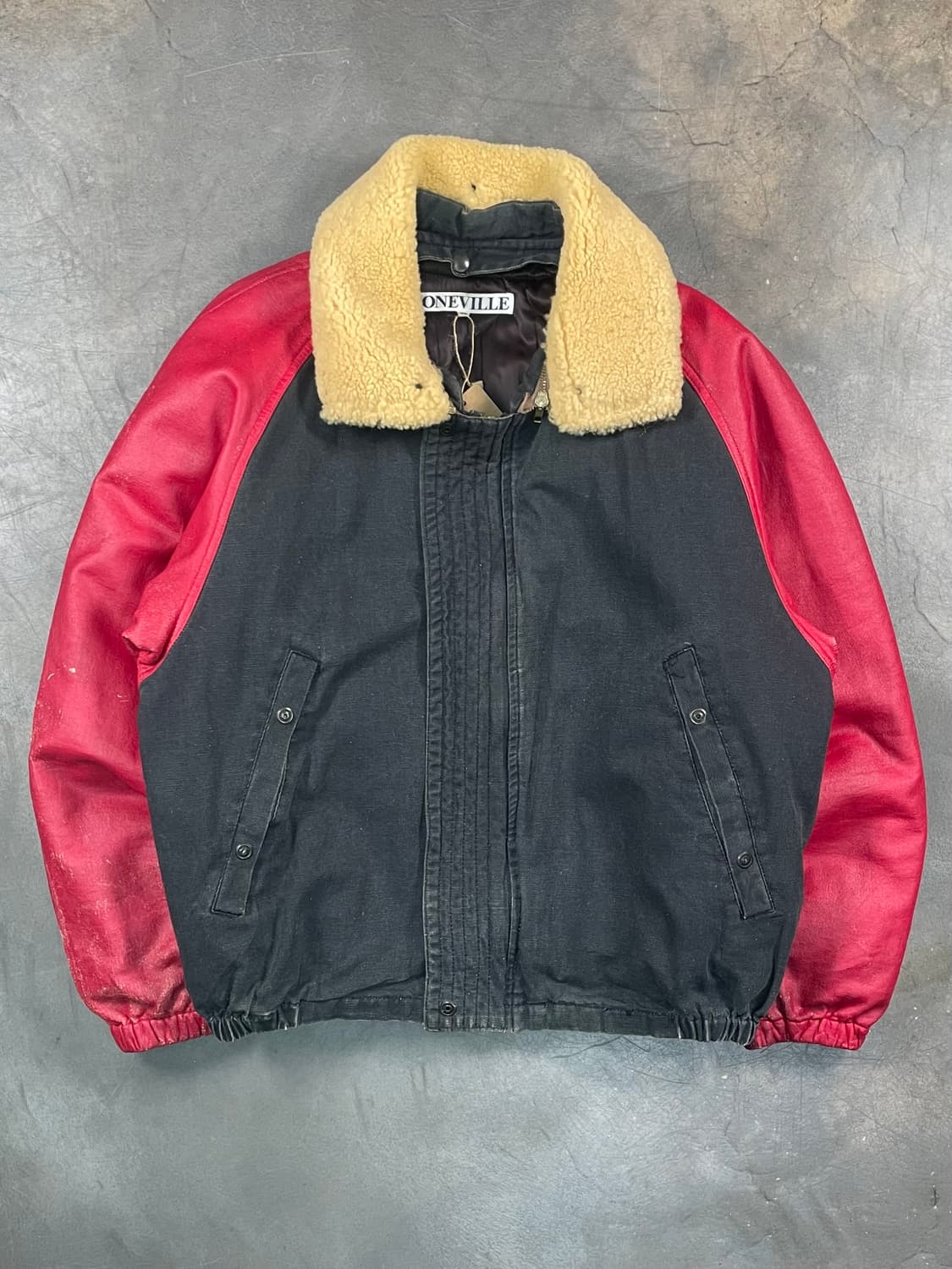 80s Boneville 보아 레더 바시티 자켓 상품이미지6