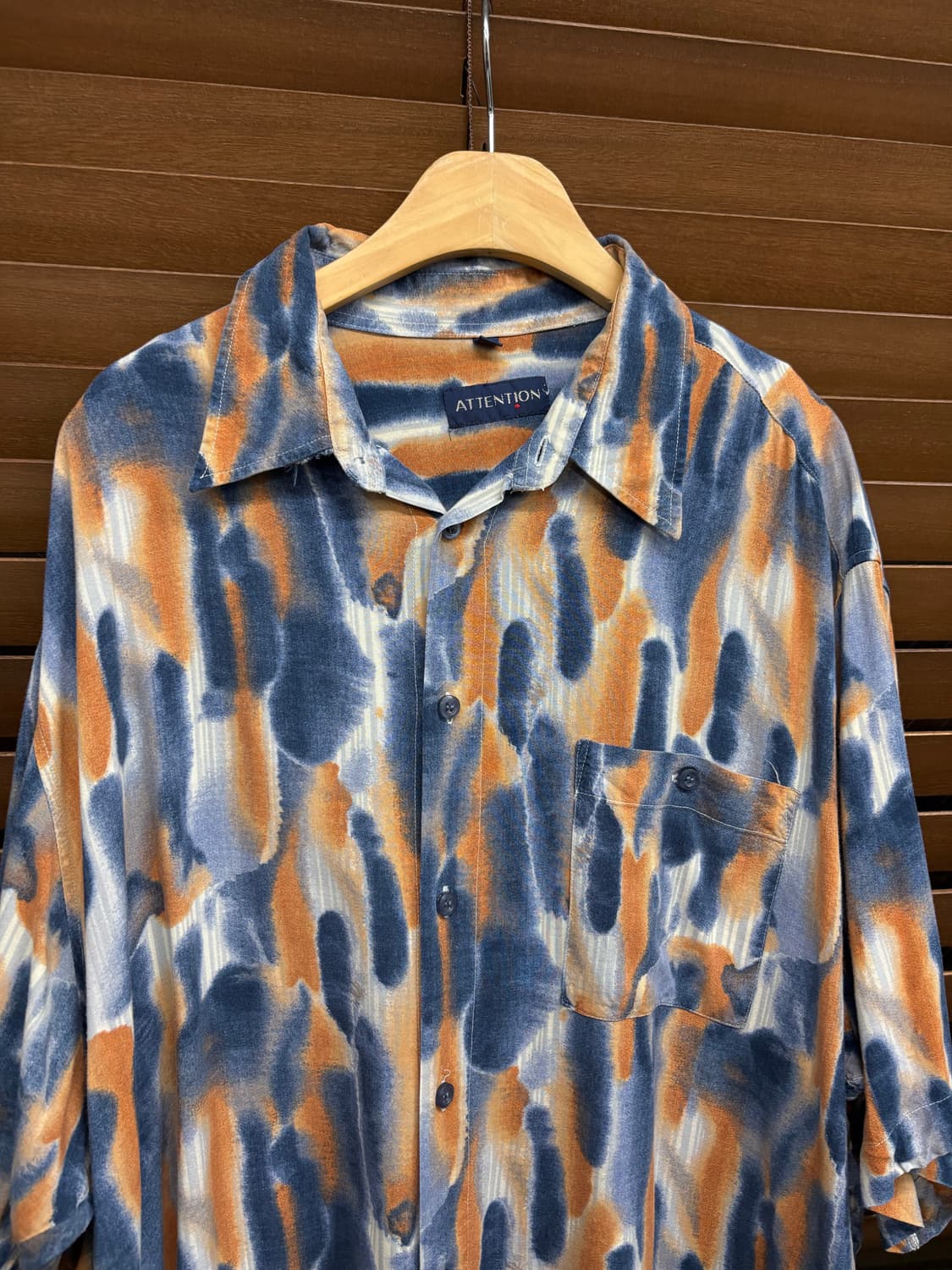 빈티지 아트프린팅 하와이안 패턴 셔츠   •size: XL 52 68 8 상품이미지2