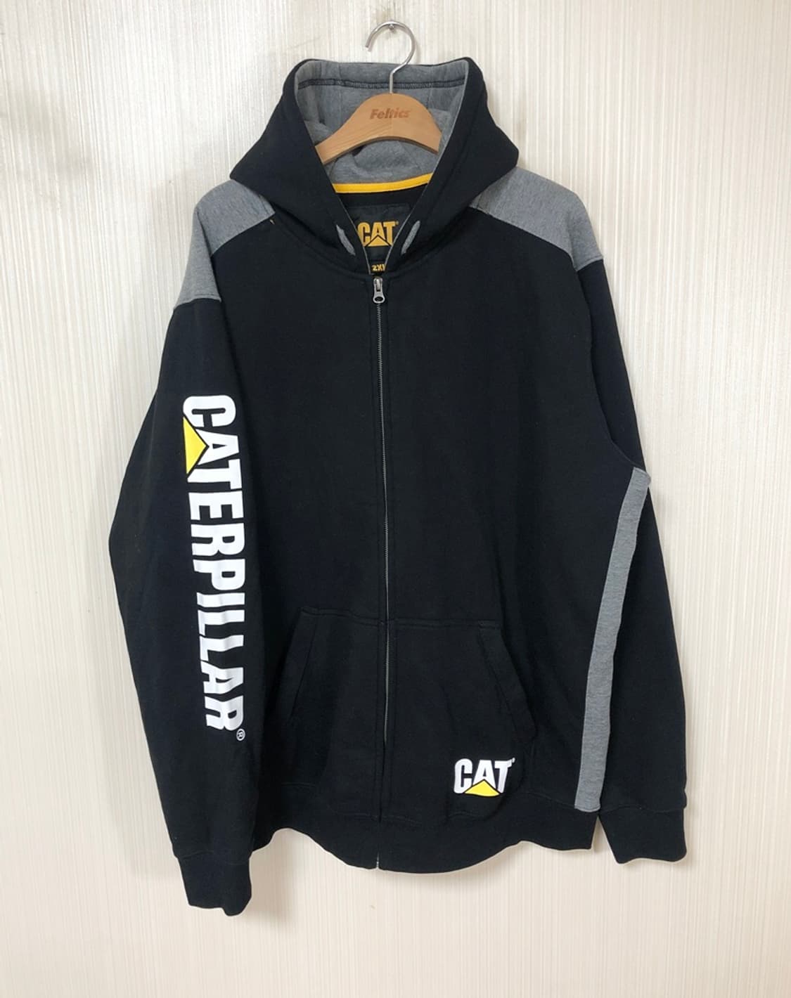 캐터필러(CATERPILAR) CAT로고 패널 스웨트셔츠/후드집업 2XL 상품이미지1