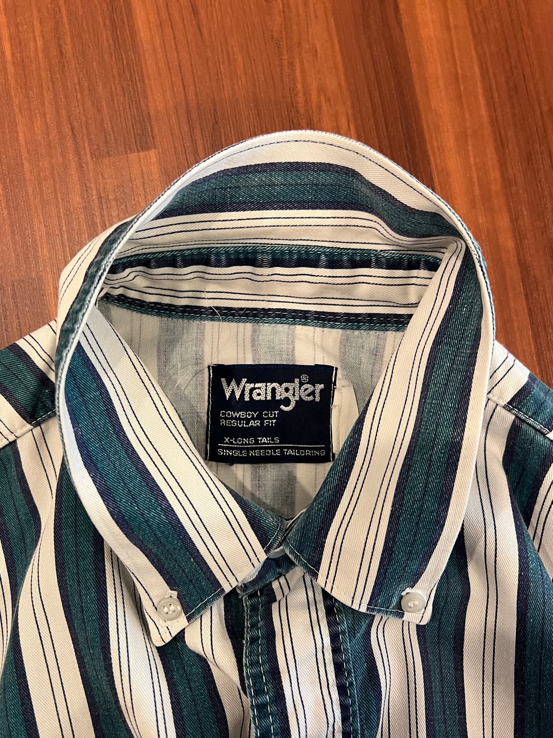 90s Wrangler 랭글러 COWBOY CUT 스트라이프 웨스턴 셔츠 상품이미지9